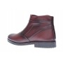 Ghete barbati casual, din piele naturala, cu fermoar, imblanite, GKR Rome Bordeaux